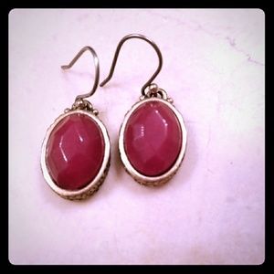 Lucky Brand red stone earrings
